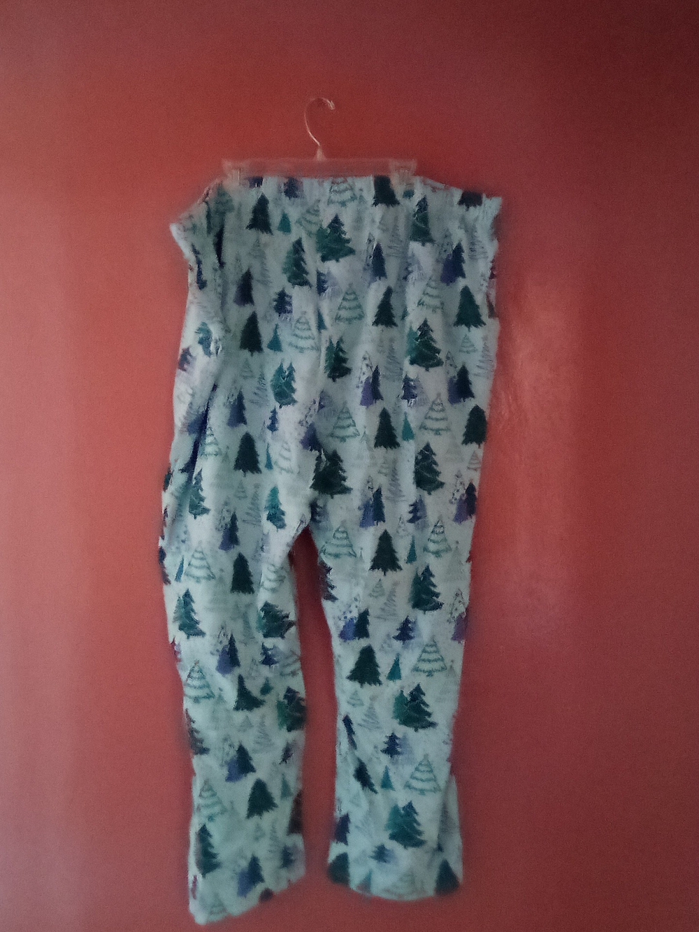 Cozy Tree Print Lounge Pants - Green & Blue ( Bag E ) - Picture 2 of 3